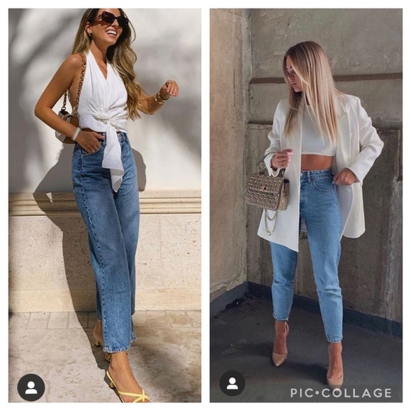 Zara | Jeans | Zara High Rise Classic Mom Fit Distressed Jeans | Poshmark